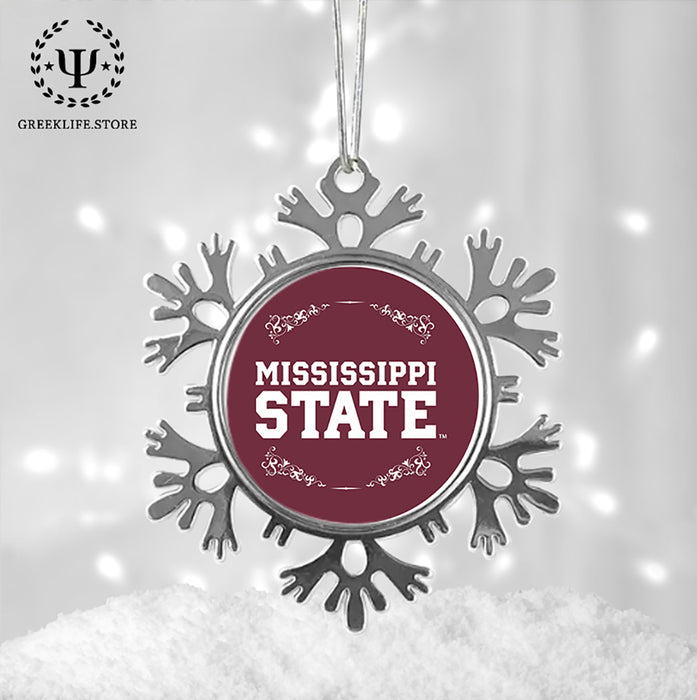 Mississippi State University Christmas Ornament - Snowflake Metal