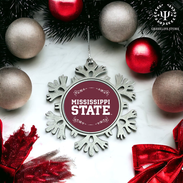 Mississippi State University Christmas Ornament - Snowflake Metal