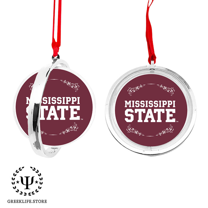 Mississippi State University Christmas Reversible Flat Round Ornament