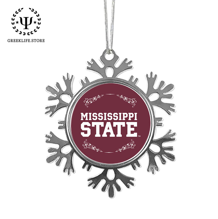 Mississippi State University Christmas Ornament - Snowflake Metal