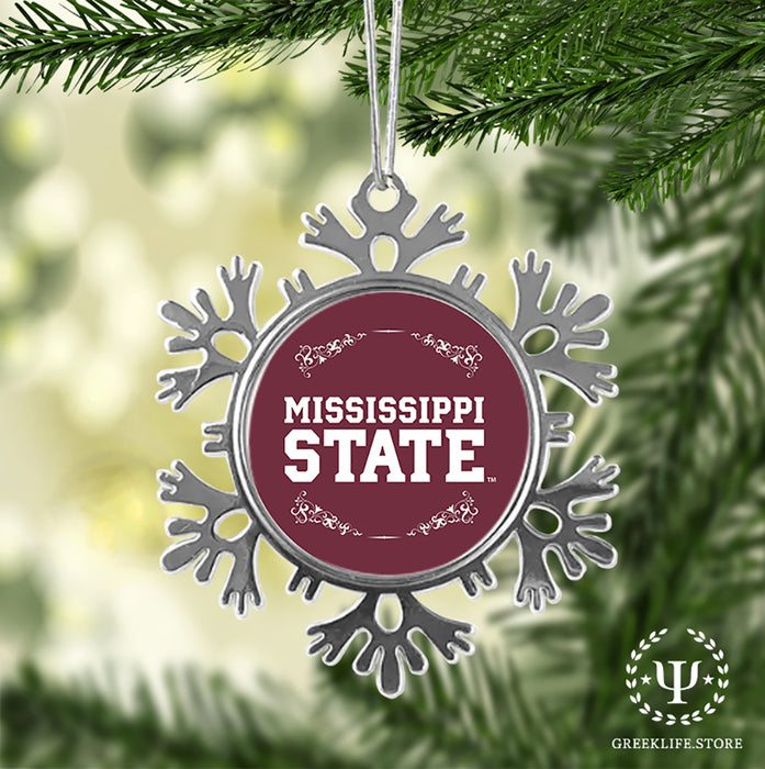 Mississippi State University Christmas Ornament - Snowflake Metal