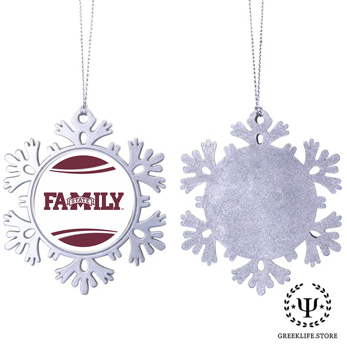 Mississippi State University Christmas Ornament - Snowflake Metal