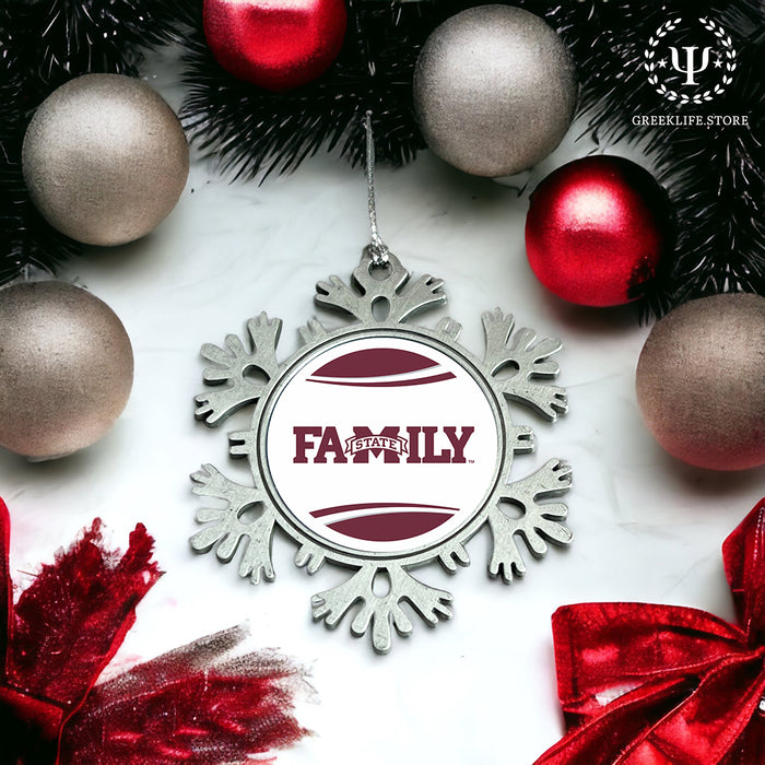 Mississippi State University Christmas Ornament - Snowflake Metal