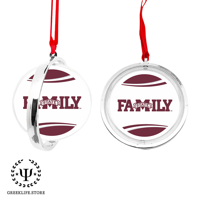 Mississippi State University Christmas Reversible Flat Round Ornament