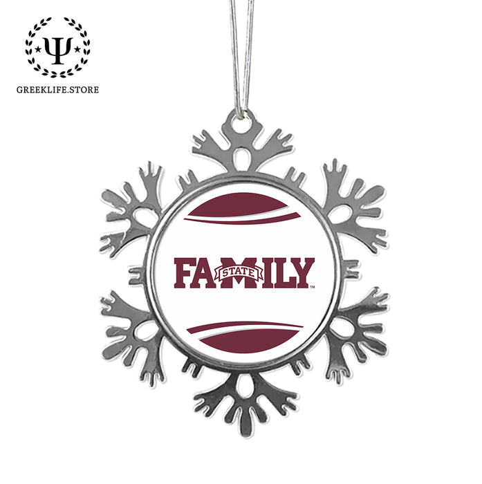 Mississippi State University Christmas Ornament - Snowflake Metal
