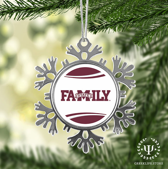 Mississippi State University Christmas Ornament - Snowflake Metal