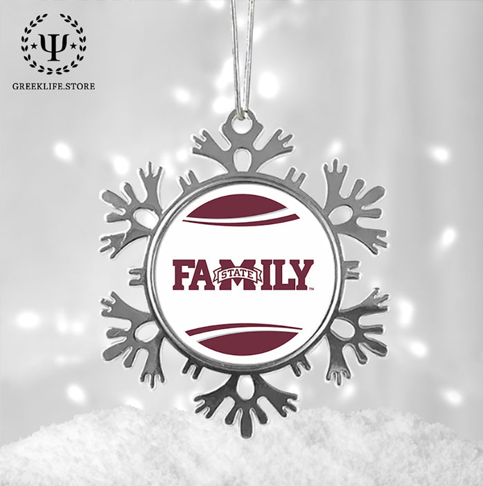 Mississippi State University Christmas Ornament - Snowflake Metal