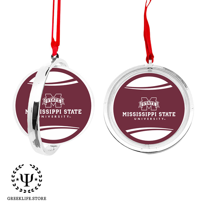 Mississippi State University Christmas Reversible Flat Round Ornament