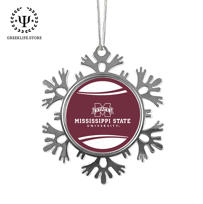 Mississippi State University Christmas Ornament - Snowflake Metal