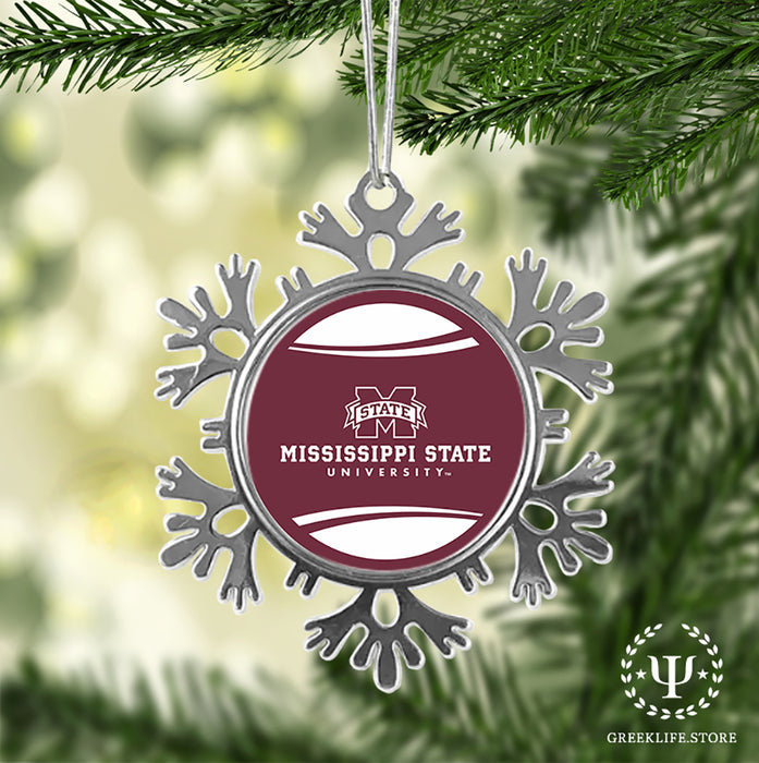 Mississippi State University Christmas Ornament - Snowflake Metal