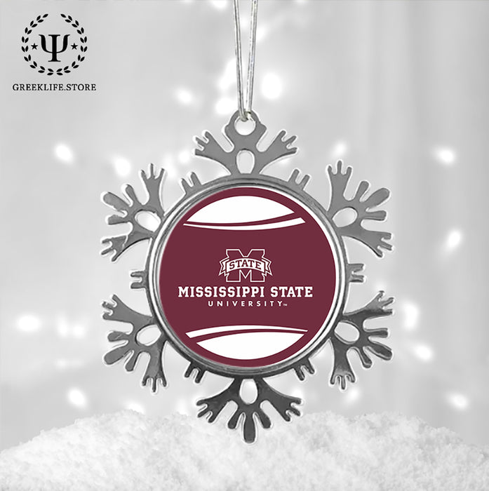 Mississippi State University Christmas Ornament - Snowflake Metal