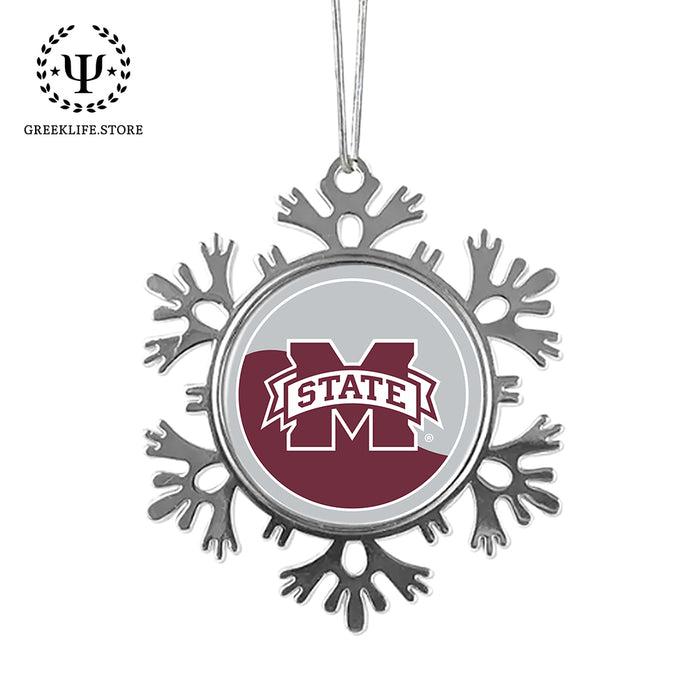 Mississippi State University Christmas Ornament - Snowflake Metal
