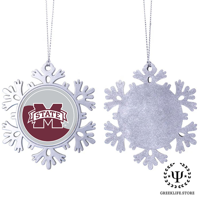 Mississippi State University Christmas Ornament - Snowflake Metal