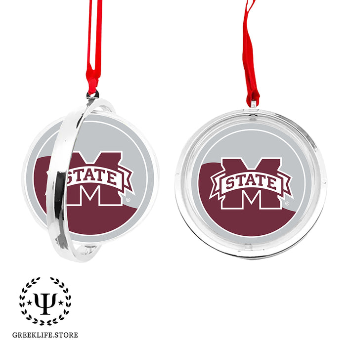 Mississippi State University Christmas Reversible Flat Round Ornament