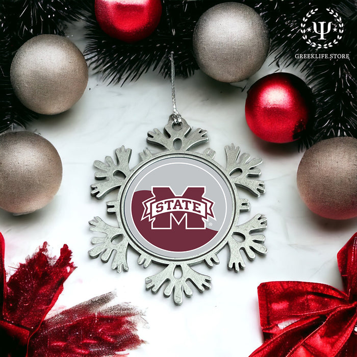 Mississippi State University Christmas Ornament - Snowflake Metal