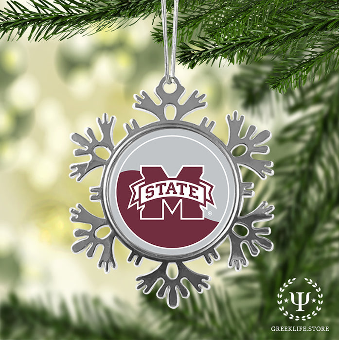 Mississippi State University Christmas Ornament - Snowflake Metal