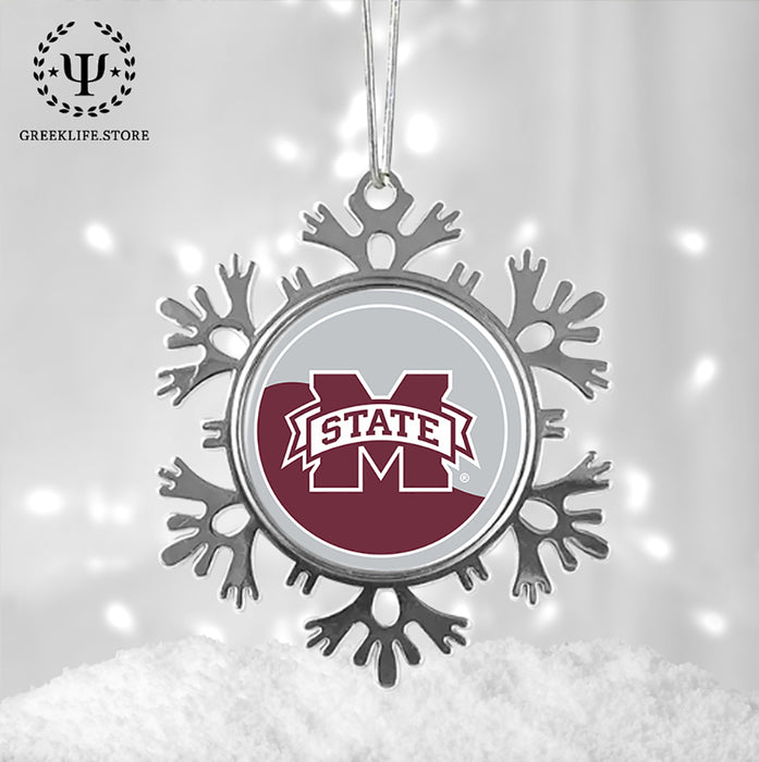 Mississippi State University Christmas Ornament - Snowflake Metal