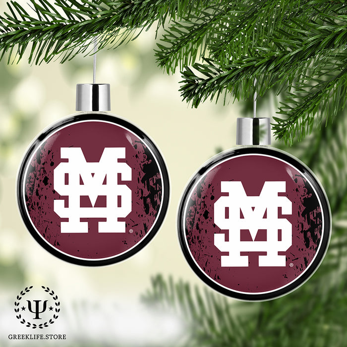 Mississippi State University Christmas Ornament Flat Round