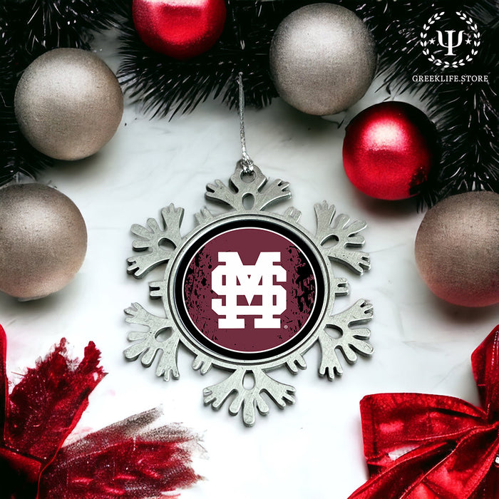 Mississippi State University Christmas Ornament - Snowflake Metal