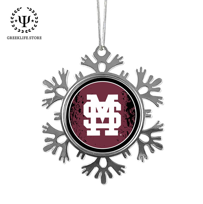 Mississippi State University Christmas Ornament - Snowflake Metal