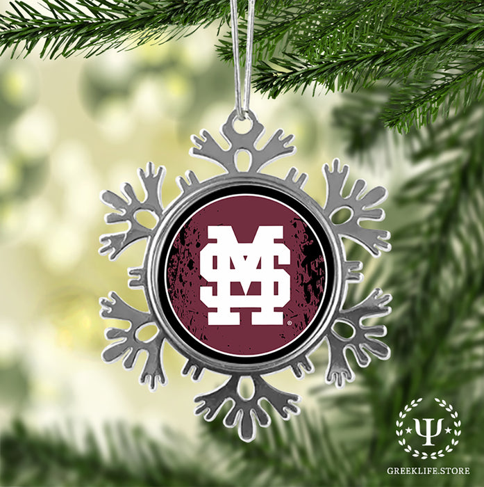 Mississippi State University Christmas Ornament - Snowflake Metal