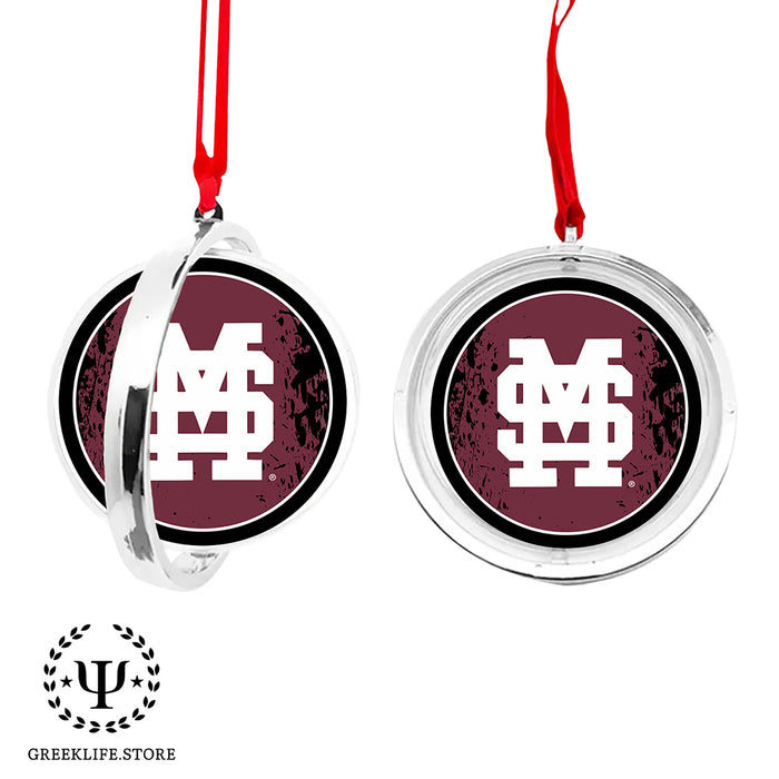Mississippi State University Christmas Reversible Flat Round Ornament