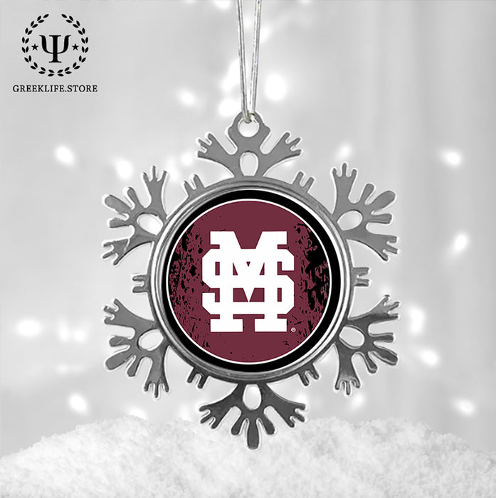 Mississippi State University Christmas Ornament - Snowflake Metal