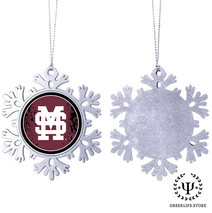 Mississippi State University Christmas Ornament - Snowflake Metal