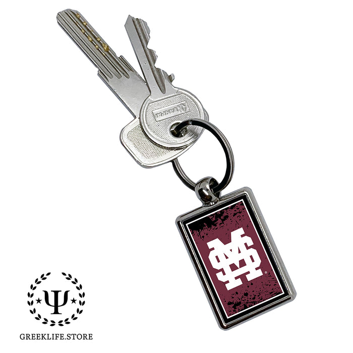 Mississippi State University Keychain Rectangular