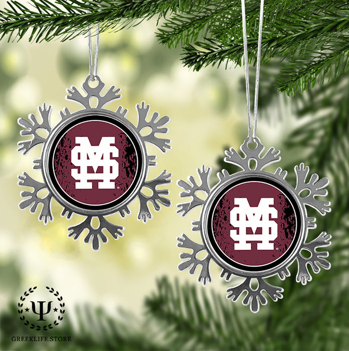 Mississippi State University Christmas Ornament - Snowflake Metal