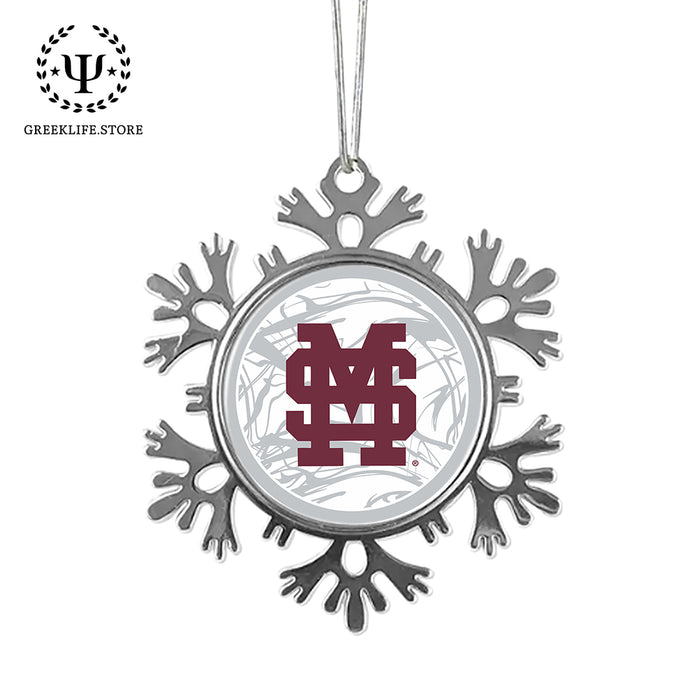 Mississippi State University Christmas Ornament - Snowflake Metal