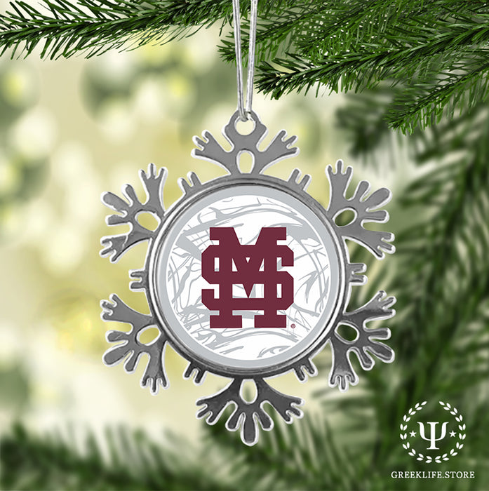Mississippi State University Christmas Ornament - Snowflake Metal