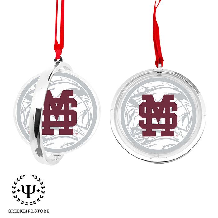 Mississippi State University Christmas Reversible Flat Round Ornament