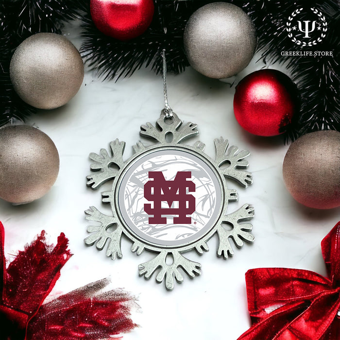 Mississippi State University Christmas Ornament - Snowflake Metal