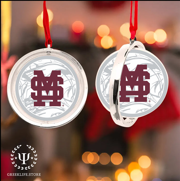 Mississippi State University Christmas Reversible Flat Round Ornament