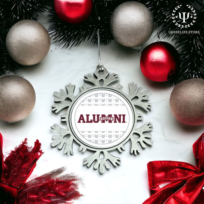 Mississippi State University Christmas Ornament - Snowflake Metal