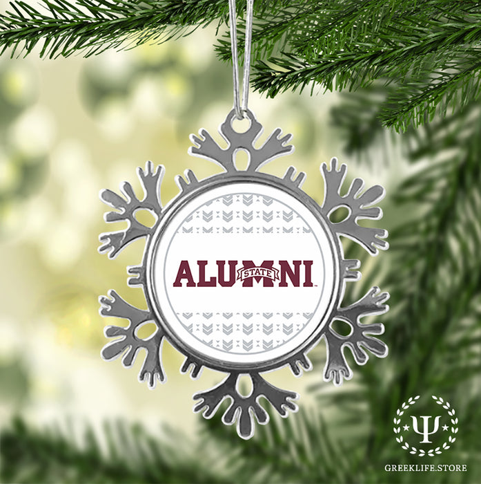 Mississippi State University Christmas Ornament - Snowflake Metal