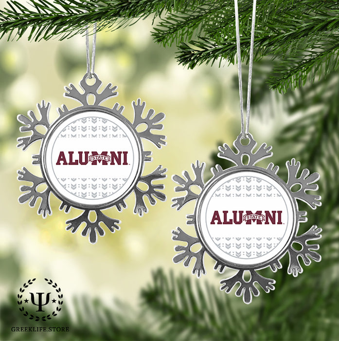 Mississippi State University Christmas Ornament - Snowflake Metal