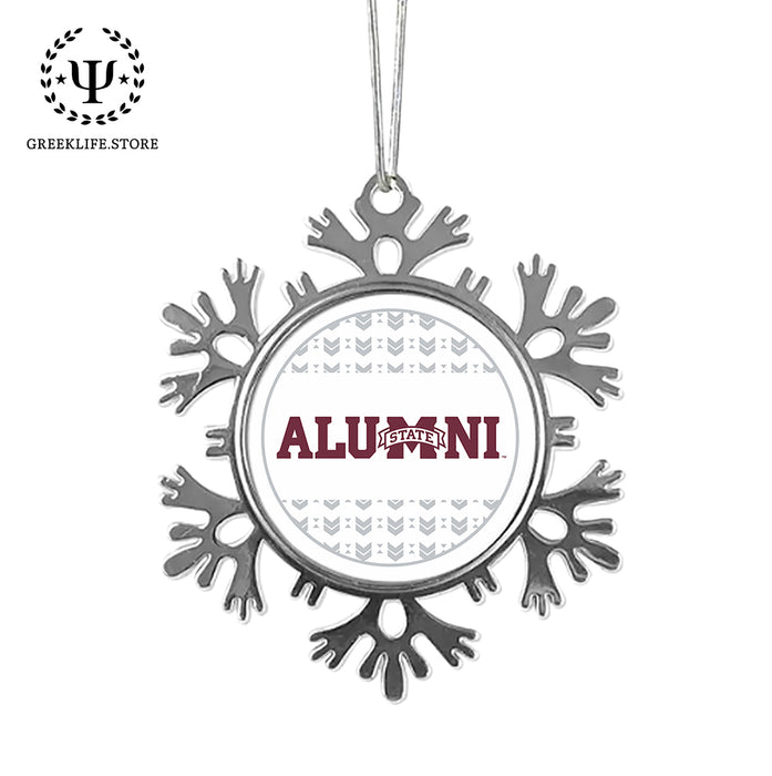 Mississippi State University Christmas Ornament - Snowflake Metal