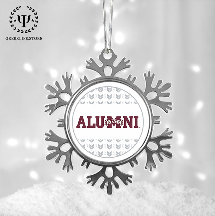 Mississippi State University Christmas Ornament - Snowflake Metal