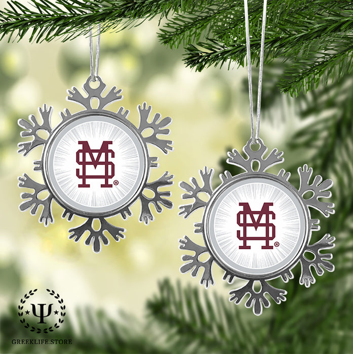 Mississippi State University Christmas Ornament - Snowflake Metal
