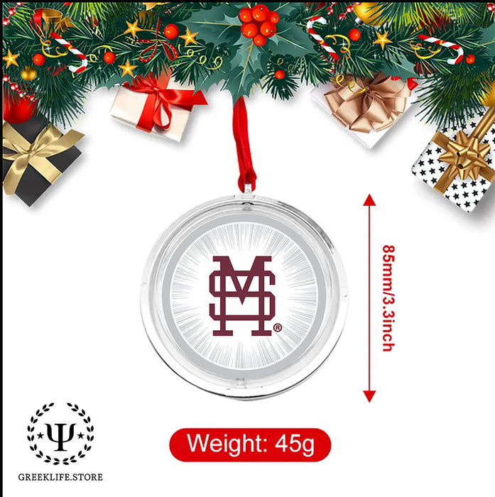 Mississippi State University Christmas Reversible Flat Round Ornament