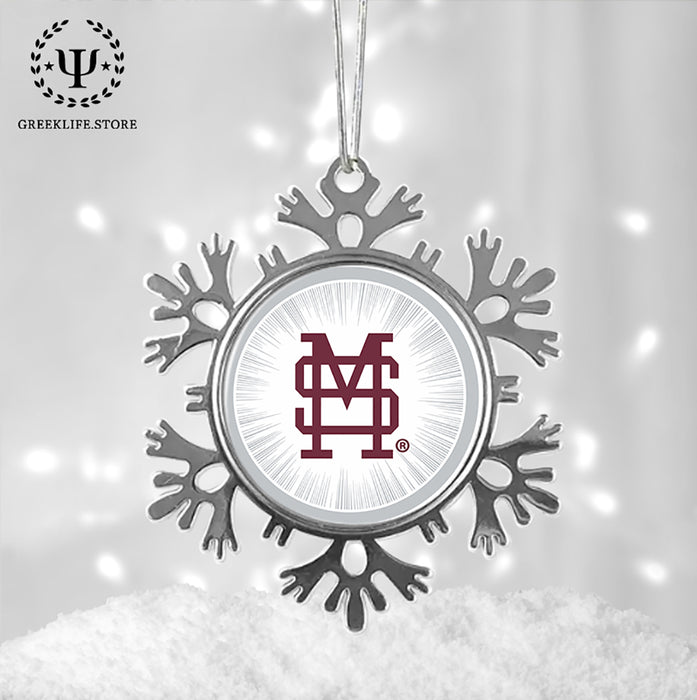 Mississippi State University Christmas Ornament - Snowflake Metal