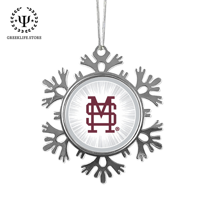 Mississippi State University Christmas Ornament - Snowflake Metal
