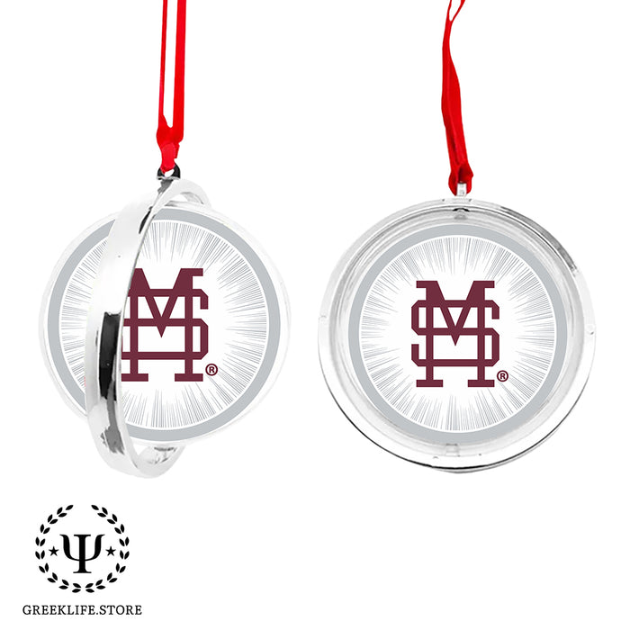 Mississippi State University Christmas Reversible Flat Round Ornament