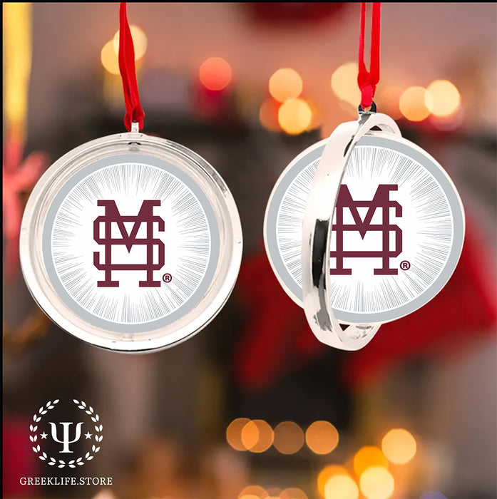 Mississippi State University Christmas Reversible Flat Round Ornament