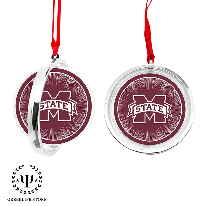 Mississippi State University Christmas Reversible Flat Round Ornament