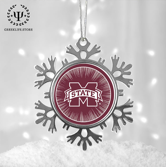 Mississippi State University Christmas Ornament - Snowflake Metal
