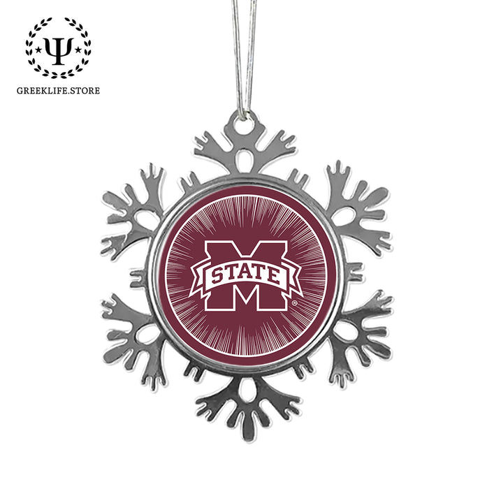 Mississippi State University Christmas Ornament - Snowflake Metal