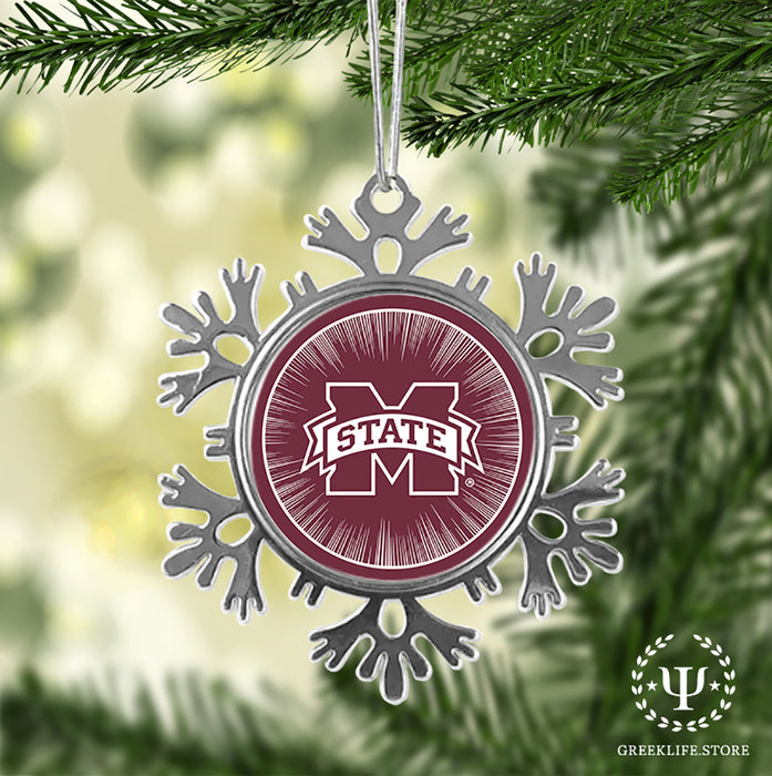 Mississippi State University Christmas Ornament - Snowflake Metal